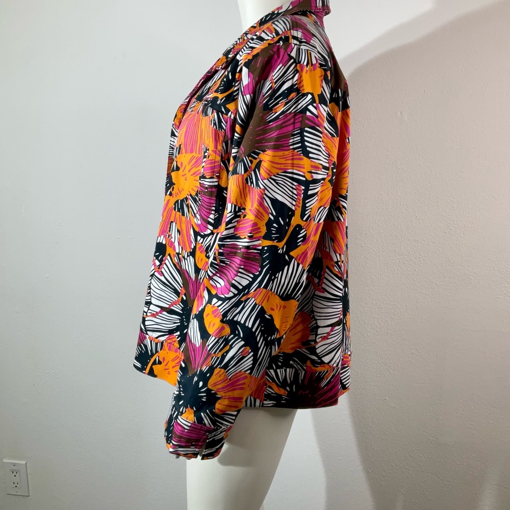 Patrick Christopher Open Front Waist Length Flora… - image 3